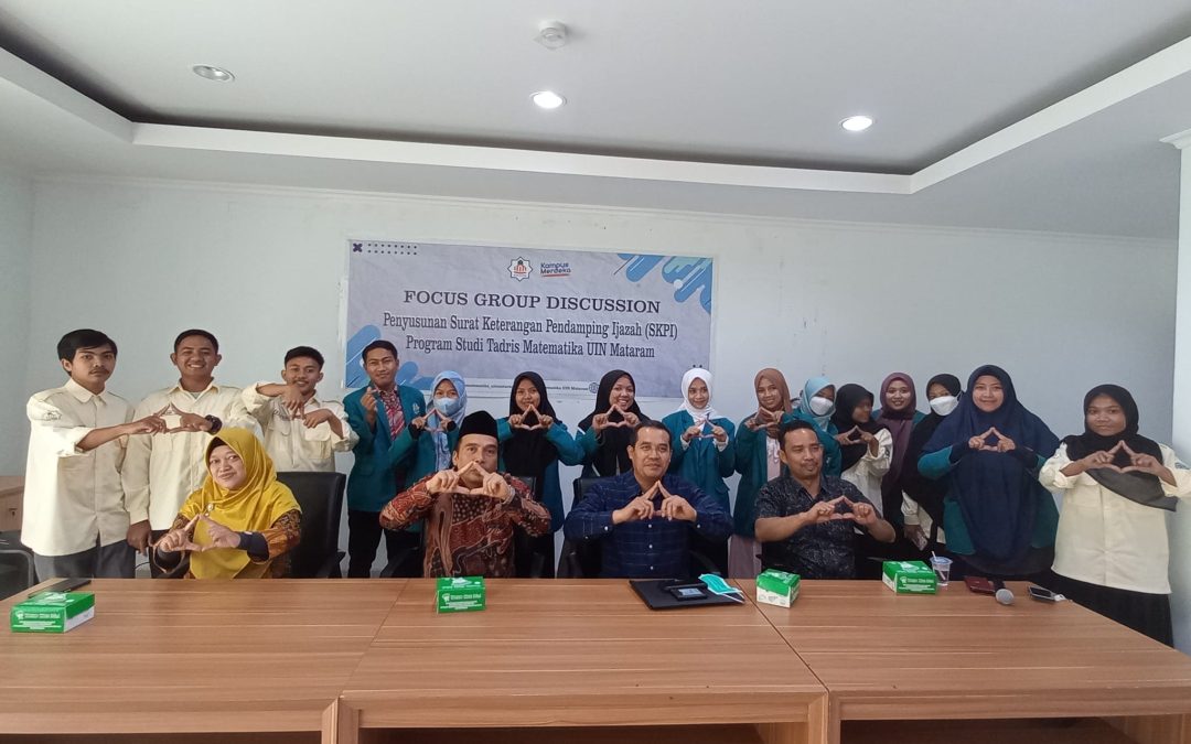DEKAN FTK UIN MATARAM MENDAMPINGI FGD SKPI PRODI TADRIS MATEMATIKA