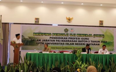 BRIEFING PENGUJI UKIN PPG BATCH 3 TAHUN 2022, LPTK UIN MATARAM SIAP NYANTRI DI UIN SUKA JOGJA