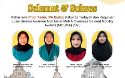 EMPAT MAHASISWA TADRIS IPA FTK UIN MATARAM RAIH BEASISWA NON GELAR KE AMERIKA DANÂ MALAYSIA