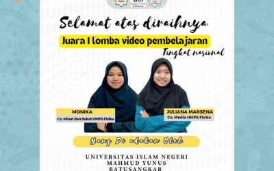 Cetak Prestasi lagi, Tadris Fisika UIN Mataram juara 1 dalam Pekan Fisika XII di UIN Mahmud Yunus Batusangkar
