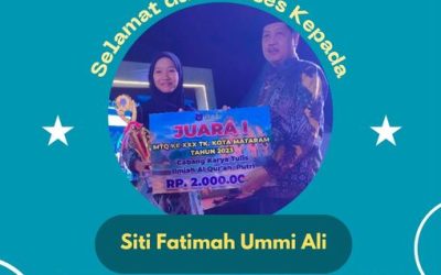 MAHASISWA PIAUD FTK UIN MATARAM RAIH JUARA 1 KARYA TULIS AL QUR’AN PADA AJANG MTQ XXX KOTA MATARAM