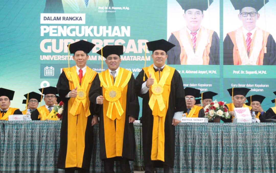 Dua Guru Besar Fakultas Tarbiyah dan Keguruan UIN Mataram Resmi Dikukuhkan